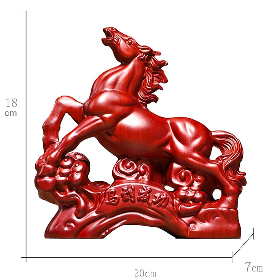 Amazon.co.jp: 置き物 赤 馬のモデル 馬の置物 30cm 中国の馬の